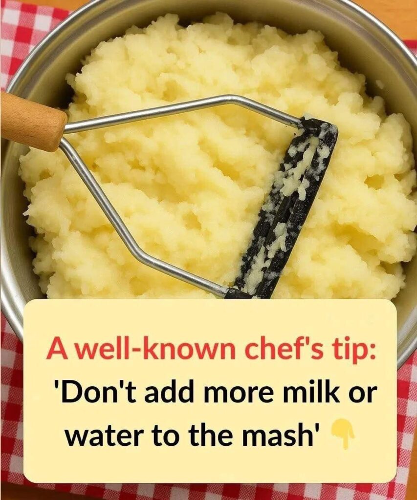 A well known chef’s tip: “Stop adding milk or water to your mashed potatoes. This ingredient makes them creamier than at the restaurant!”