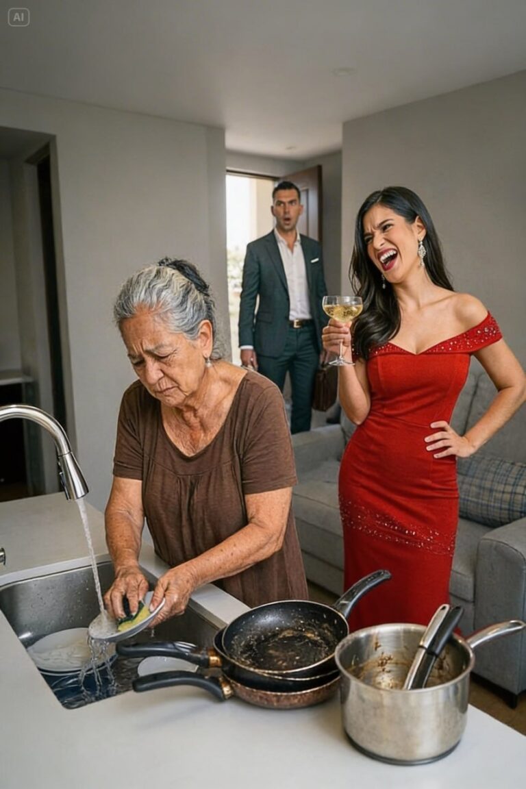 Millionaire returns home early to find his wife humiliating his mother…