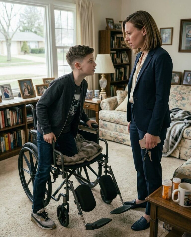 My Husband Left Me Alone With His “Disabled” Son – The Moment His Car Disappeared, the Boy Stood Up From His Wheelchair and Said: “You Need to Run”