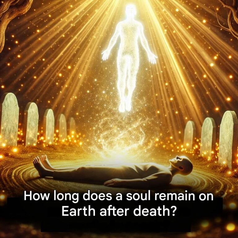 What do different spiritual beliefs say about how long the soul remains on Earth after death?