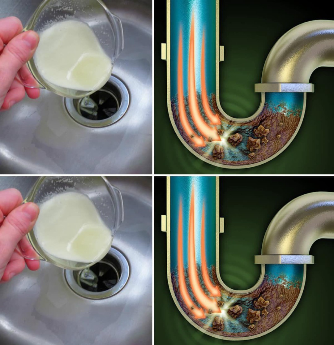 A home remedy for unclogging drains and pipes without calling a plumber…