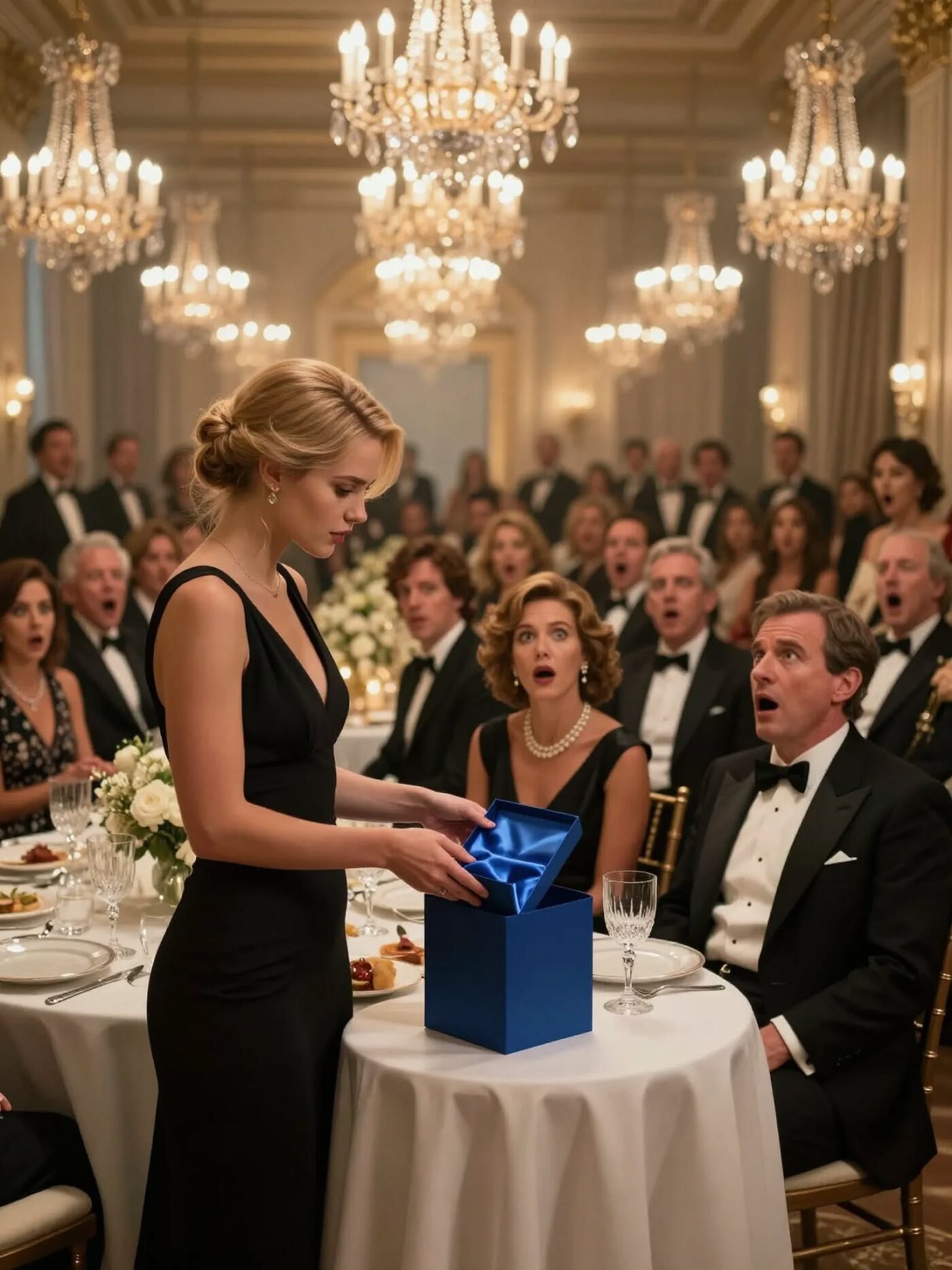 They laughed when I opened my “cheap” gift—no diamonds, no designer bag, just a tiny velvet case with a university crest. My mother smirked. My stepbrother called it fake. My stepdad tried to shove it aside like I was the embarrassment at his table. Then I set the key on the cloth. The black card. The deed. The fund letter. And their perfect little story started bleeding out in public.