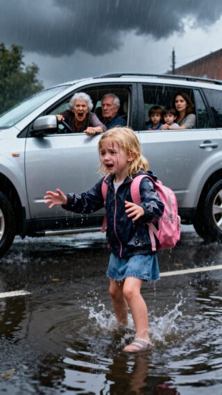 At pickup, my parents took my sister’s children and refused my daughter a ride. When she reached the car, my mother told her to walk home despite the heavy rain. My six-year-old begged, but they drove away, leaving her drenched and in tears.