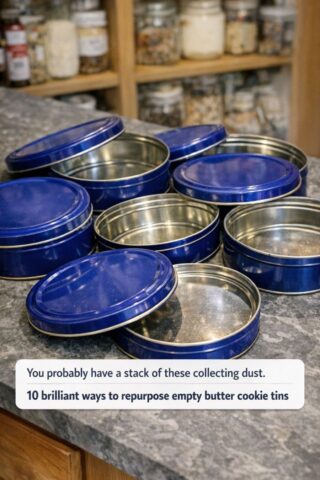 You probably have a stack of these collecting dust. 10 brilliant ways to repurpose empty butter cookie tins