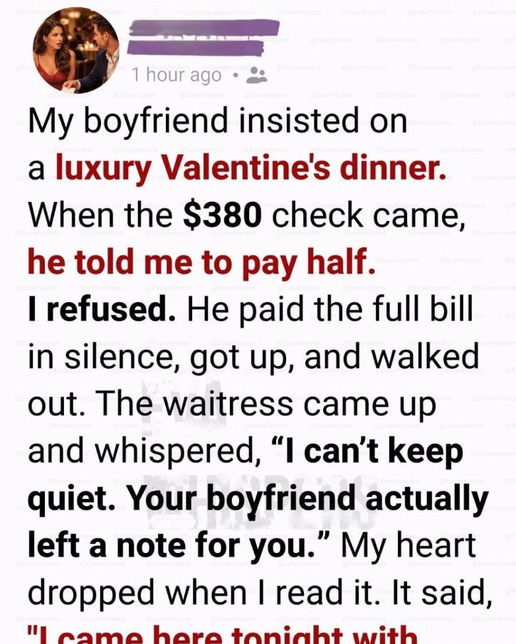 A Valentine’s Dinner That Revealed Everything: When a Test Destroyed Seven Years Together