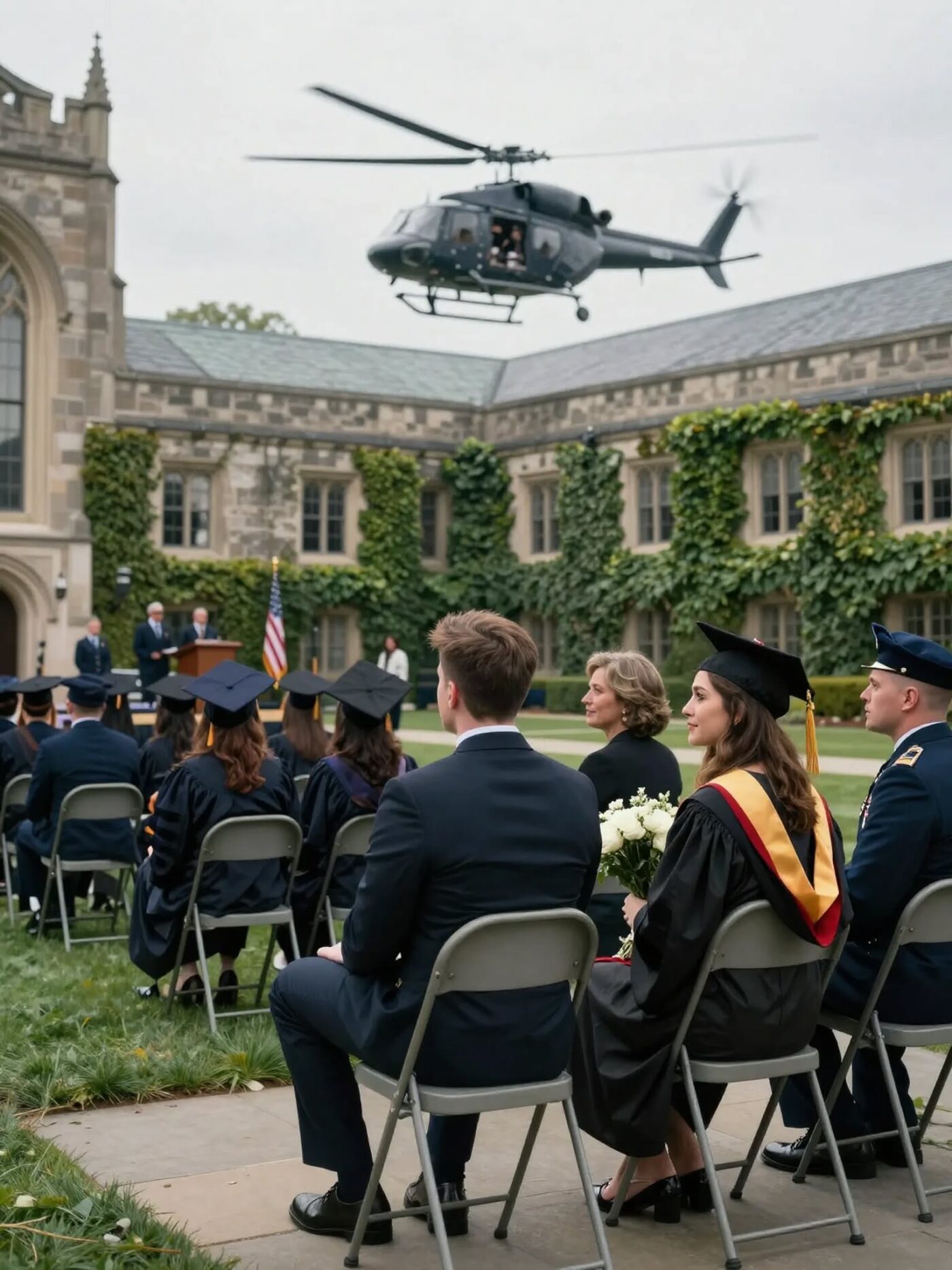 The Yale quad was still cheering my sister’s graduation when a Black Hawk dropped out of the sky and detonated the peace. Confetti turned into shrapnel. My mother’s smile froze mid-insult—“useless,” she’d just called me—right as a uniformed officer stepped out, scanned the crowd, and saluted me. “General Morgan,” he barked, “the Department needs you—now.” And that’s when I realized… someone in my family had been using my name.