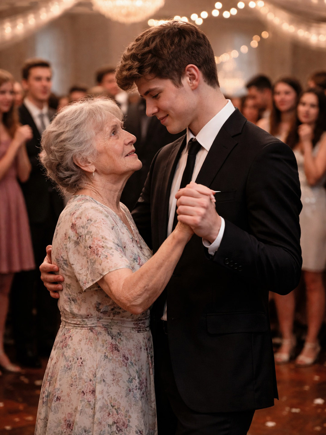 I invited my grandmother, the high school janitor, to the prom — when they made fun of us, I grabbed the microphone and broke the silence
