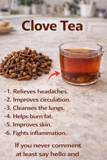 Because a Chinese doctor recommends that his patients drink clove tea in the morning