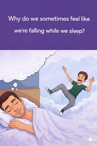 If your body suddenly jerks while you’re falling asleep, here’s what it means