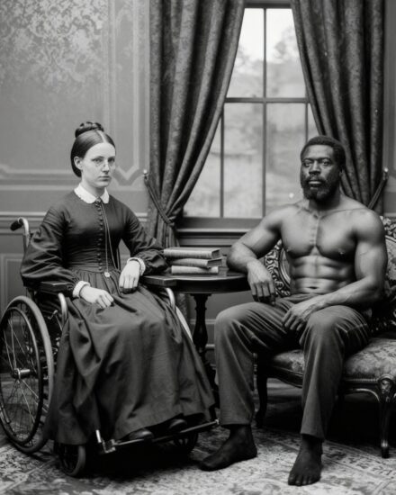She was deemed unmarriageable, so her father married her off to the strongest slave, Virginia, in 1856.