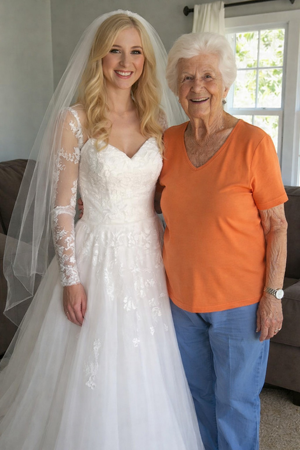 I Sewed My Granddaughter’s Wedding Dress — But What Happened Right Before the Ceremony Broke My Heart === My hands have never been idle for long. Over the years, I’ve sewn dresses for proms, christenings, and birthdays, but none of them compared to the gown I made for my granddaughter, Lily. I am seventy-two years old, and I’ve lived through decades of fabric and thread, but nothing carried the same weight as that wedding dress. Lily had asked me months earlier if I would make it for her. “Grandma Evelyn,” she said, her eyes shining like they used to when she was a little girl asking for doll clothes, “I don’t want a store-bought dress. I want one made with love. I want yours.” That request went straight to my heart. For three months, my dining room was transformed into a workshop. Rolls of ivory satin lay across the table. Boxes of lace trimmings, beads, and sequins filled the corners. I spent hours each day hunched over the fabric, my sewing machine humming like a steady companion, my hands trembling only slightly from age but steady enough to guide the needle. Every stitch carried with it a memory of Lily’s childhood, her laughter in the garden, the way she twirled in the first dress I ever made her, the tears she cried when her parents divorced and she came to live with me for a time. This wasn’t just a dress; it was a quilt of memories stitched into one gown. The result was breathtaking. The gown was a soft A-line silhouette with delicate lace sleeves that brushed her wrists, a bodice embroidered with tiny pearls, and a flowing skirt that shimmered under the light as though woven from moonlight itself. When Lily first tried it on, she stood in front of the mirror, her hands covering her mouth, tears streaking her cheeks. “It’s perfect,” she whispered. And for me, that was enough. I didn’t care if no one else ever noticed the hours or the work. It was her happiness that mattered. The morning of the wedding, the house was alive with excitement. We had gathered at Lily’s parents’ home, which was large enough to accommodate the bridal party, makeup artists, hair stylists, and relatives milling about. I kept to the side mostly, sipping tea, my heart swelling with pride as I watched my granddaughter being pampered for the most important day of her life. Then, at a little after nine in the morning, it happened. A scream, shrill, piercing, unlike anything I’d ever heard from her, ripped through the house. Cups clattered, people froze, and my heart seized in my chest. I ran upstairs faster than I thought my old legs could carry me. Lily’s bedroom door was wide open, and inside, my granddaughter was collapsed on the floor, her hands gripping the ruined remains of the wedding dress I had poured myself into for months. The gown was shredded. The satin skirt was slashed in jagged lines from waist to hem. The lace sleeves hung in tatters. Pearls I had sewn on individually were scattered across the carpet like drops of milk. It looked as though someone had attacked it with a blade, deliberate and merciless. Lily was sobbing so hard she could barely breathe. “Grandma, who would do this? Why?” I sank to my knees beside her, my heart in pieces. For a moment, all I could do was stroke her hair and whisper soothing words, though I felt anything but calm. Rage, sorrow, disbelief, they all churned inside me at once. Who could be so cruel as to destroy a bride’s gown just hours before her wedding? The family erupted into chaos. Lily’s mother, Anne, accused the caterers of mishandling things. Her father suspected a jealous cousin. The bridesmaids whispered theories. But I knew, as I looked at the clean, sharp slashes in that fabric, that this wasn’t an accident. Someone wanted to stop this wedding. The first suspicion fell on Hannah, the groom’s ex-girlfriend. She had shown up at the rehearsal dinner uninvited the night before, her eyes red from crying, her words slurred with drink. She’d cornered Lily in the hallway, begging her to reconsider. “Ethan was supposed to be mine,” she had said, her voice dripping with bitterness. Lily had told her to leave, and security had escorted her out. It seemed like a simple answer: Hannah must have come back in the night, slipped in, and destroyed the dress out of spite. But something about that didn’t sit right with me. The house had been locked, the alarms set. To get inside undetected would have required more than desperation; it would have required planning. And as much as I disliked Hannah, she didn’t strike me as clever enough for that kind of intrusion. So I began to watch, quietly, while the rest of the family panicked…. (continue reading in the 1st comment)
