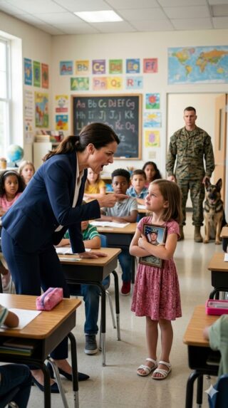 “APOLOGIZE TO MY DAUGHTER—RIGHT NOW.” A Teacher Called Her Dad “Just a Marine,” Then the Marine and His K9 Walked Into the School