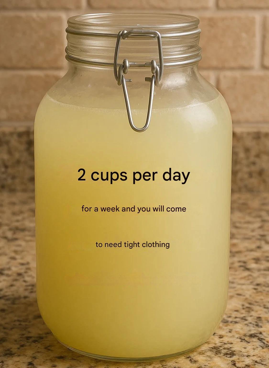 Natural slimming drink: warm water, apple cider vinegar, ginger and lemon