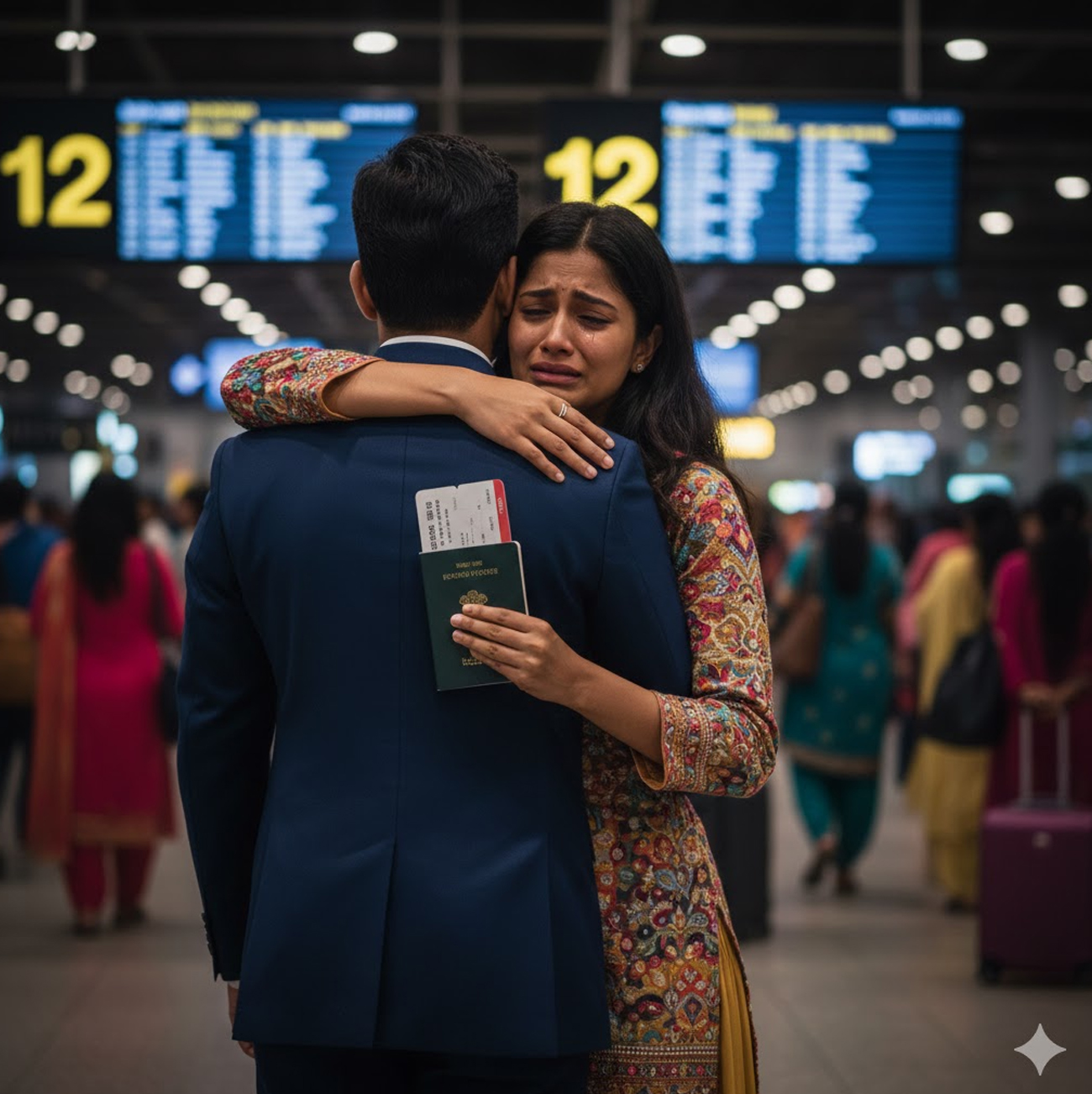 I cried when I took my husband to the airport in New Delhi because he was “leaving for two years to Toronto”… but when I returned home, I transferred $650,000 to my personal account and filed for divorce.