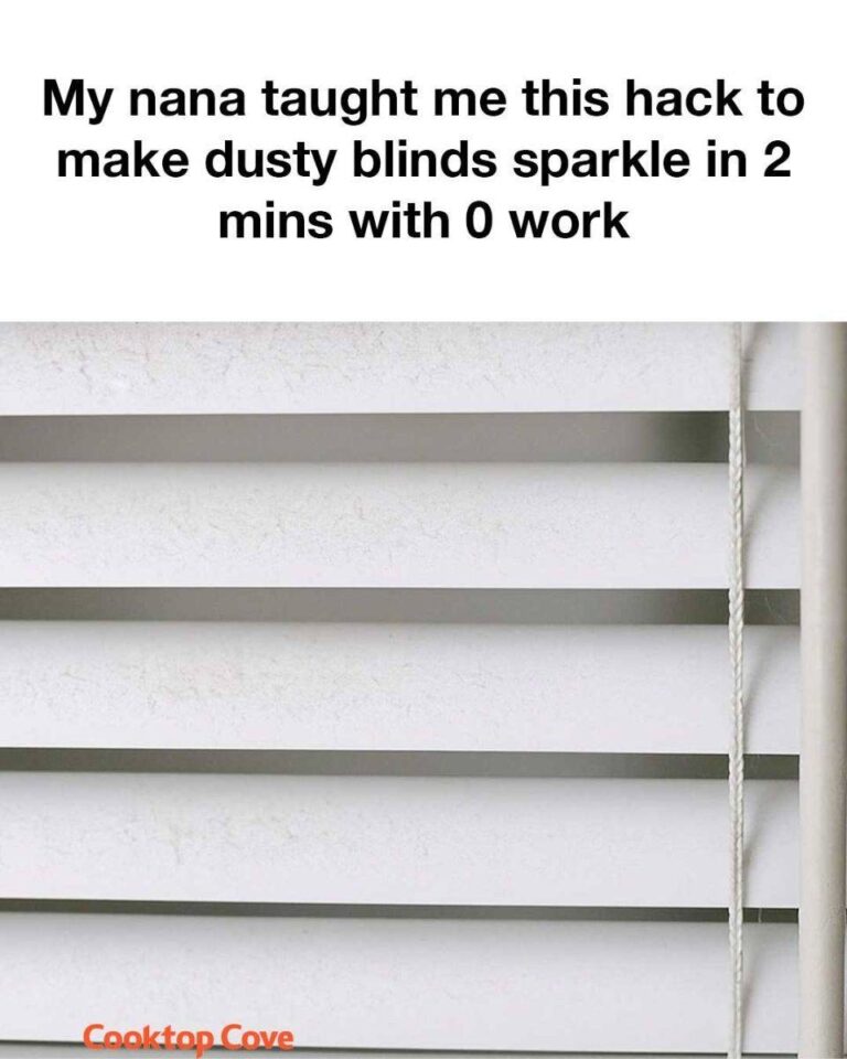 My nana taught me this hack to make dusty blinds sparkle in 2 mins with 0 work. Here’s how it works