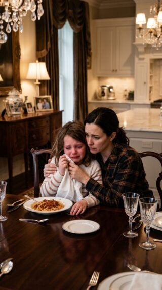 While my sister was in the hospital giving birth, I looked after my 7-year-old niece. That evening, during dinner, she took a single bite of spaghetti—then suddenly gagged and spit it out. “Sweetheart, are you okay?” I asked, alarmed. Her eyes filled with tears as she whispered, “I’m sorry…” My stomach dropped. I grabbed my keys and rushed her straight to the ER. When the doctor came back with the test results, his expression shifted instantly. His voice was low but firm. “The reason she can’t keep food down is…”