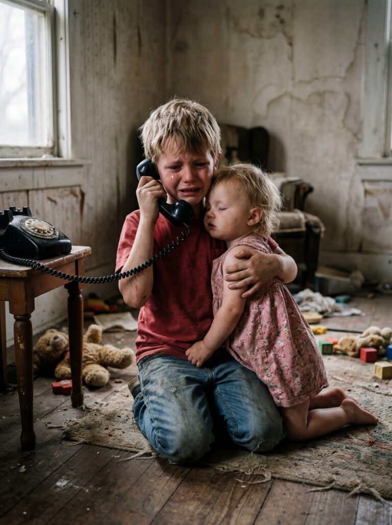 “Daddy… My little sister isn’t waking up. We haven’t eaten for three days,” a little boy whispered. His father rushed to take them to the hospital, where he discovered the truth about where their mother had been.