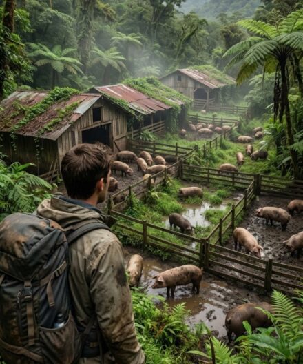 He had once rented an entire mountain to raise 30 pigs, then abandoned the place for five years. Upon his return, what he saw left him completely petrified.