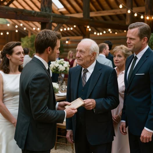 At my wedding, my grandfather handed me an old savings book. My father snatched it from my hands, saying, “That bank closed in the 80s. It’s lost.” My grandfather died shortly after. I went to the bank anyway. The manager looked through the files, glanced up at me, and said, “Sir, perhaps you should sit down…”