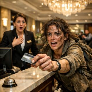 After my husband kicked me out, I used my father’s old credit card. The bank panicked; I was in shock when…