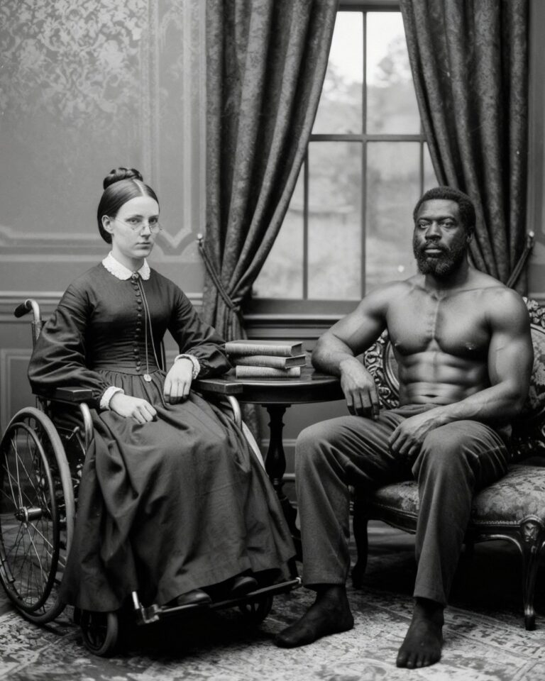 She was deemed unmarriageable, so her father married her off to the strongest slave, Virginia, in 1856.