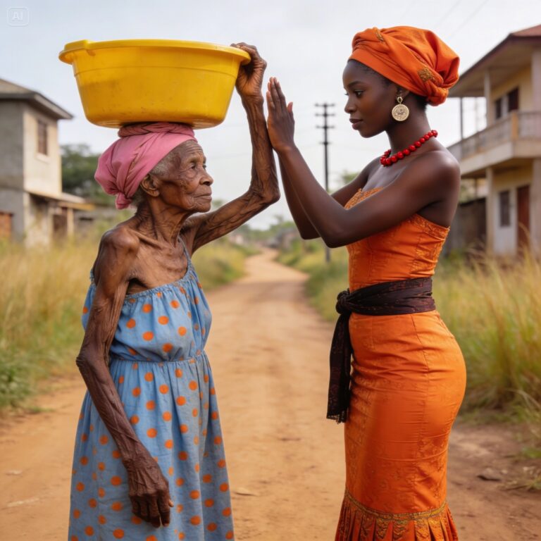 She Helped A Poor old Woman to Carry Her Water, Little Did She Know… -nghia