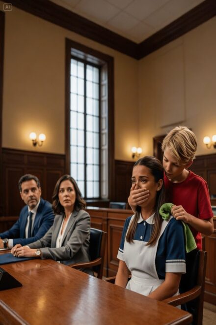Domestic worker accused by a millionaire went to court without a lawyer—until his son confessed…