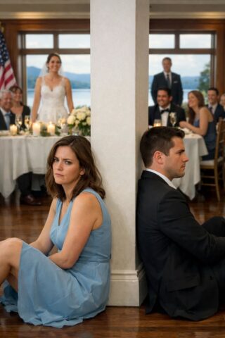 I Was Hidden Behind A Pillar At My Sister’s Wedding—Like I Didn’t Belong. Then A Stranger Took My Hand And Said, “Just Stay With Me.” When He Rose To Speak, The Entire Room Turned… And My Sister’s Smile Faltered.