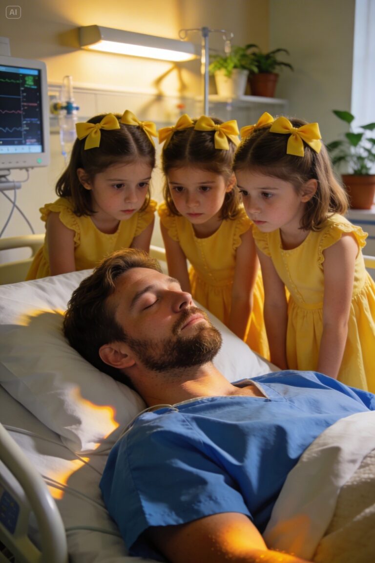 A sterile millionaire with only a month to live adopted three triplet girls who were living…