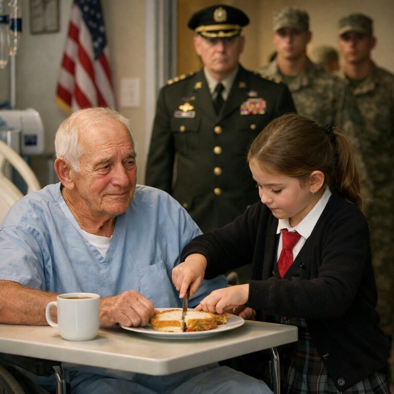 “A maid’s daughter helped an old man every day — until a general suddenly walked in with five military officers…”