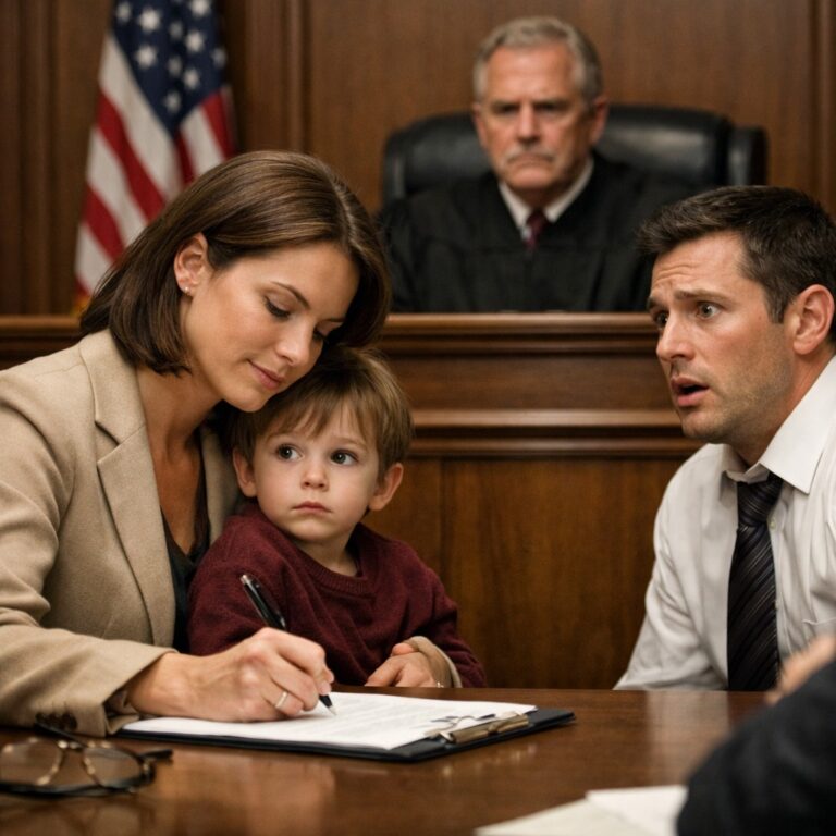 My husband stood in our kitchen and said, “I want the house, the cars, the savings—everything but our son.” My lawyer begged me to fight, but I looked her in the eye and whispered, “Give him all of it.” Everyone thought I had lost my mind. At the final hearing, my ex smiled as I signed everything away… until his own attorney went white. That was the moment he realized I hadn’t lost anything at all.