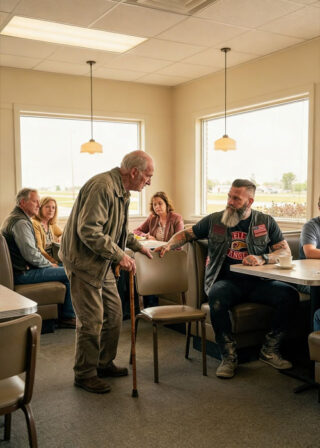 Can I Sit With You?” a Limping 70-Year-Old Man Asked a Hells Angels Biker — Then this Happened…