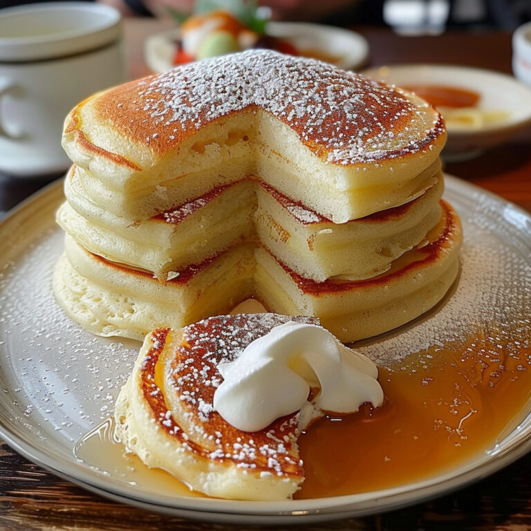 Fluffy Japanese pancakes: a cloud on a plate. Link in the comments 👇👇👇
