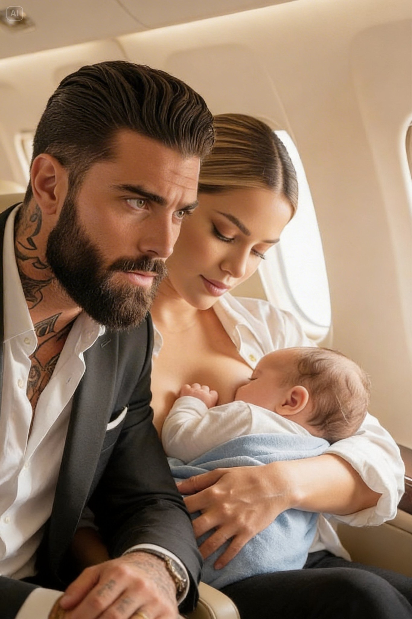 The mafia boss’s baby wouldn’t stop crying on the plane – until a single mother saw him…
