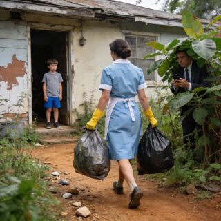 The employee was collecting leftovers from the restaurant — the millionaire followed her and discovered something shocking…