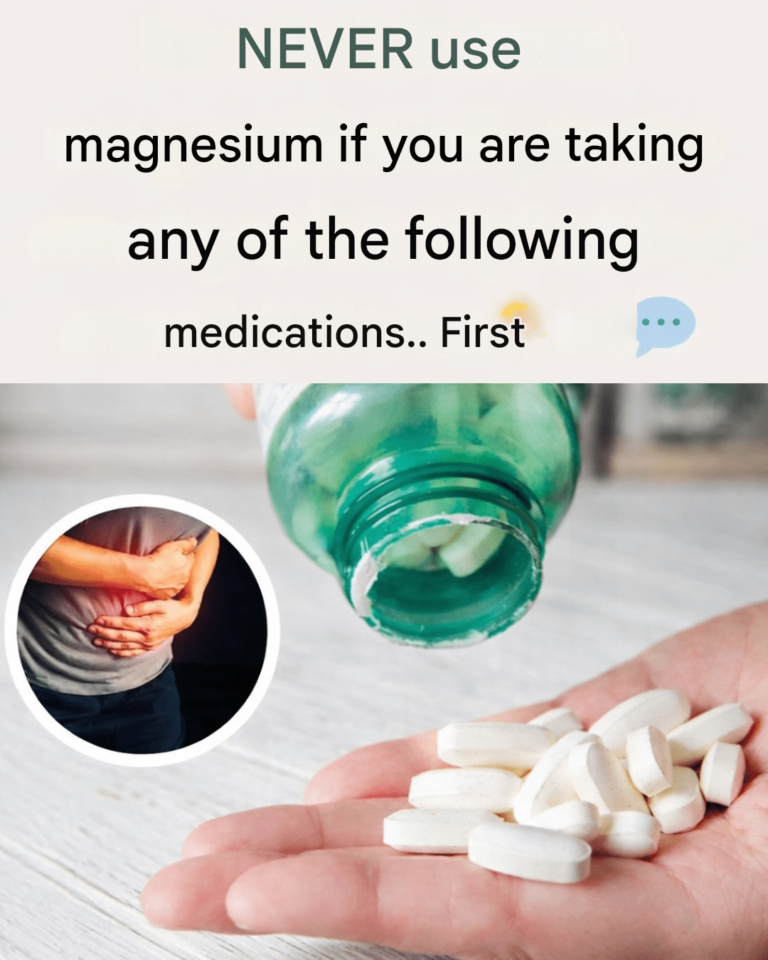 NEVER use magnesium if you are taking any of the following medications: