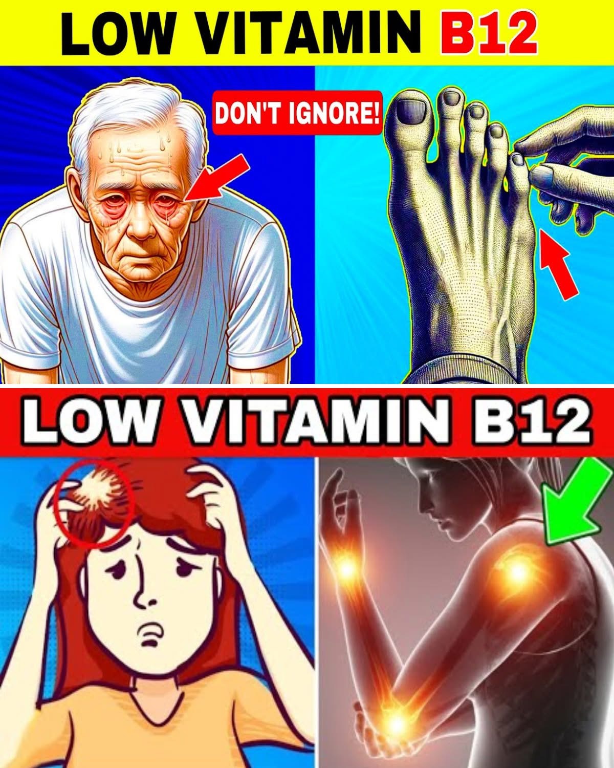 9 URGENT SIGNS of VITAMIN B12 DEFICIENCY You Should Never Ignore