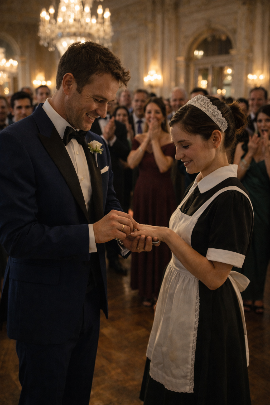 The millionaire was stunned when he saw the cleaning lady’s ring—he promised to marry her.