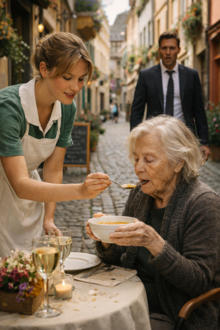 A billionaire noticed a humble waitress feeding his mother, who suffered from Parkinson’s disease — and what followed was extraordinary.