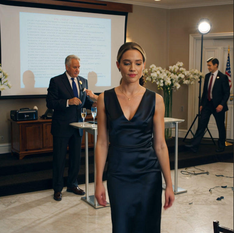 At my engagement party, my dad stood up and toasted, “To my daughter—who finally found a man desperate enough.” Sixty guests gasped, and my fiancé started to stand, but I held his arm and kept my smile steady.