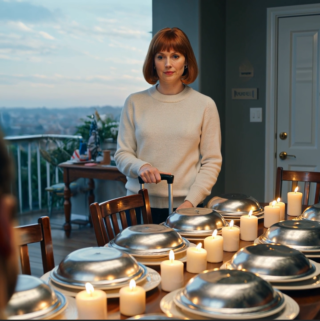 On our eighth anniversary, my husband insisted that only I prepare a feast for thirty-eight guests, while he was tucked away at a hotel with the woman from his office. I smiled and said, “Of course,” and a few hours later I was at the airport, leaving thirty-eight covered plates lined up like a perfectly behaved secret. When those covers were lifted, the room finally learned who had been doing the smiling.