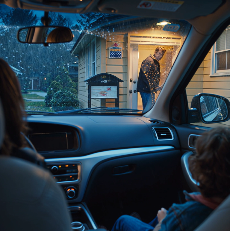 I Dropped My Husband at the Airport Like Always, but as I Turned to Leave My Six-Year-Old Squeezed My Hand and Whispered, “Mom, Don’t Go Home. I Heard Dad Planning Something Very Bad Against Us” — I Believed Him, Hid in the Dark Street, and Watched Two Men Open Our Front Door with His Key