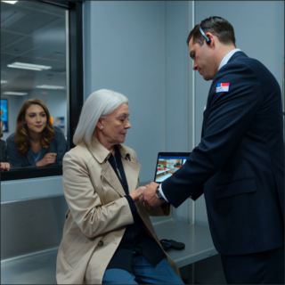 At 6:00 a.m. in the TSA line at San Francisco International, a man in a dark suit grabbed my arm and whispered, “Pretend I’m arresting you—stay silent.” I almost laughed… until he flashed an FBI badge, pulled me away from my daughter and son-in-law, and steered me through a door marked AUTHORIZED PERSONNEL ONLY. Behind me, my daughter’s voice cracked—“Mom, what’s going on?”—but he didn’t even turn around.