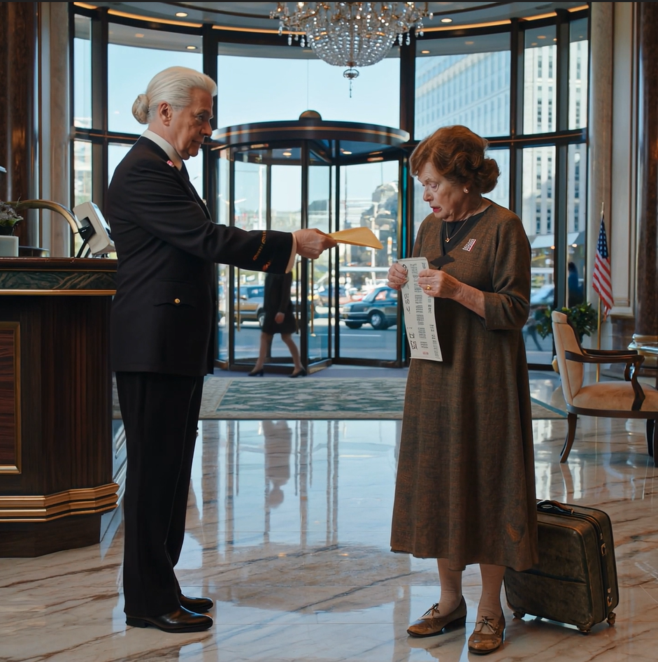 My Son Took Me To A 5-Star New York Hotel For “The Weekend Of My Dreams.” At Checkout, He Said, “Thanks For Covering The Stay, Mom,” Ran Off With His Wife… And An Elderly Receptionist Stepped Out, Called Me “Mr. Harrison’s Daughter,” And Handed Me An Envelope That Exposed His Plan From The Very Beginning…