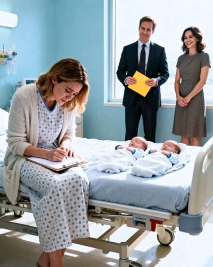 Three days after an emergency C-section, my husband arrived with his assistant to force me to sign the divorce papers so he could keep our twin daughters.