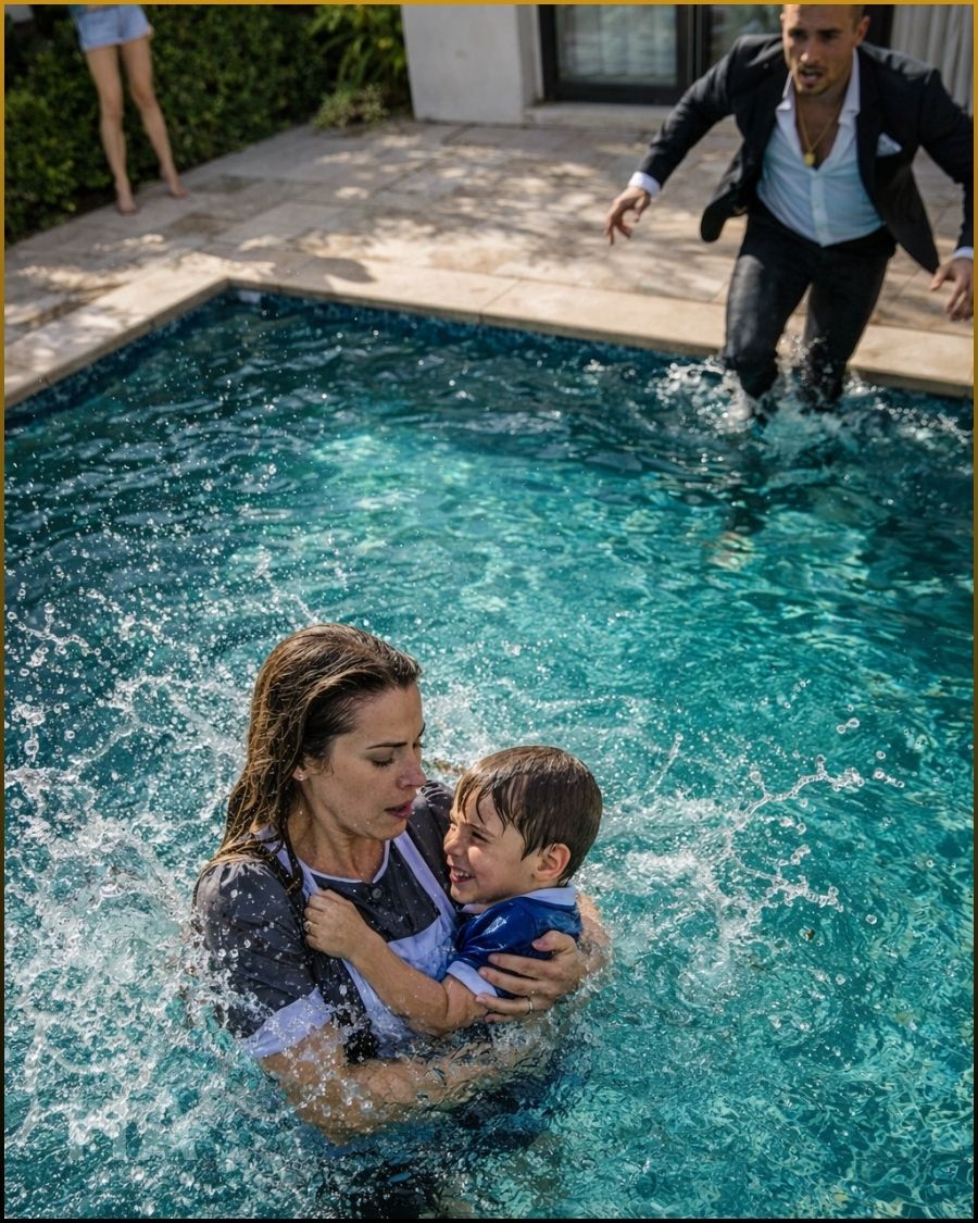 WHEN THE MAID DIVED INTO THE POOL TO SAVE A MAFIA HEIR, THE BOSS LOOKED HER IN THE EYES AND SAID: “YOU BELONG WITH US NOW”