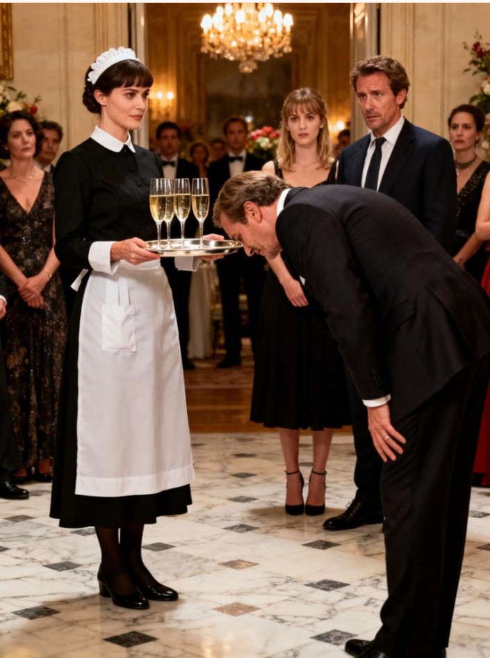 My husband made me play the maid at his promotion party, and he even showed off his mistress… but everyone was stunned when the big boss bowed to me and called me “Madam President”.